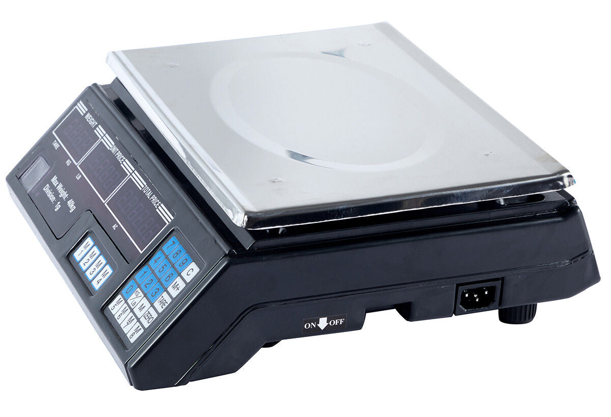 40KG Digital Kitchen Scale, Metal Electronic Postal Platform, 1g Precision, Stainless Steel - SuperSaverAU - view 4