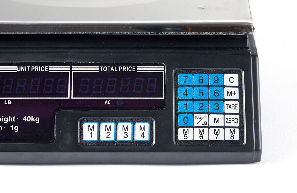 40KG Digital Kitchen Scale, Metal Electronic Postal Platform, 1g Precision, Stainless Steel - SuperSaverAU - view 9