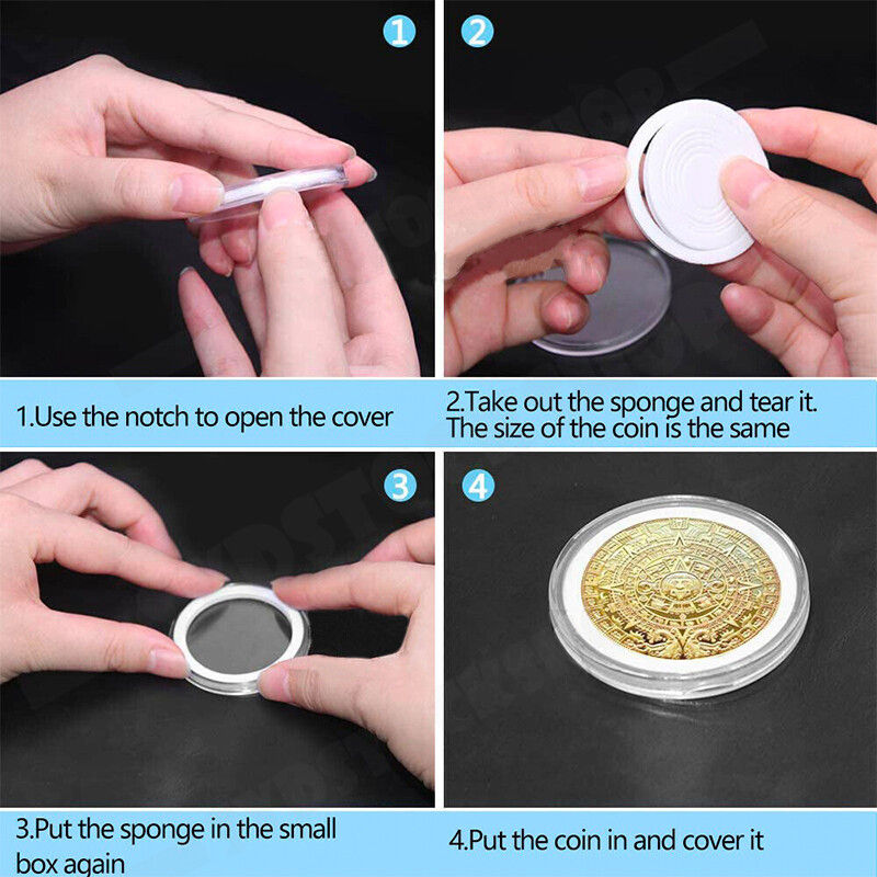 100PCS Clear Plastic Coin Holder Capsules for 20-30mm Coins - SuperSaverAU - view 9
