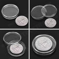 100pcs 46mm Clear Plastic Coin Holder Capsules - Durable Storage Box for Collectors - SuperSaverAU - view 4