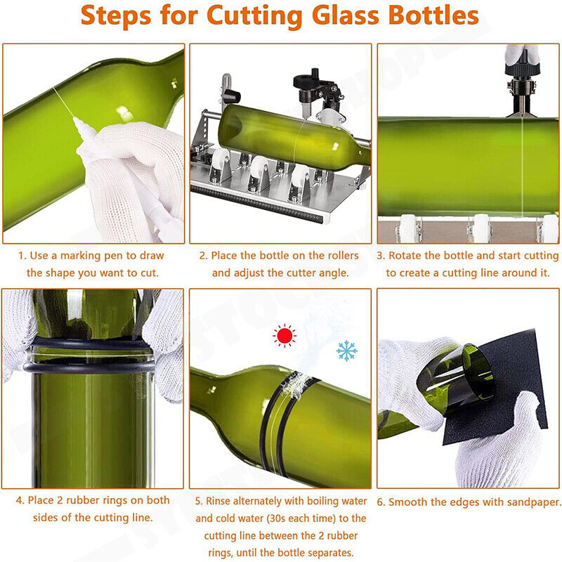 Stainless Steel Glass Bottle Cutter DIY Tool Kit AU