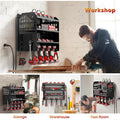 Power Tool Rack Organizer - Wall Mount Drill Holder, 4 Layers, 42x20x40 cm, 130 lbs Capacity - SuperSaverAU - view 2