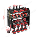 Power Tool Rack Organizer - Wall Mount Drill Holder, 4 Layers, 42x20x40 cm, 130 lbs Capacity - SuperSaverAU - view 3