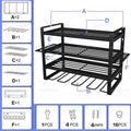 4-Layer Heavy Duty Drill Holder Wall Mount Tool Rack Organizer, 20 x 15 x 25 cm - SuperSaverAU - view 4