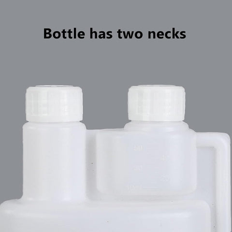 10-Pack 250ml Plastic Twin Chamber Bottles, Tamper Evident Cap - SuperSaverAU - view 1