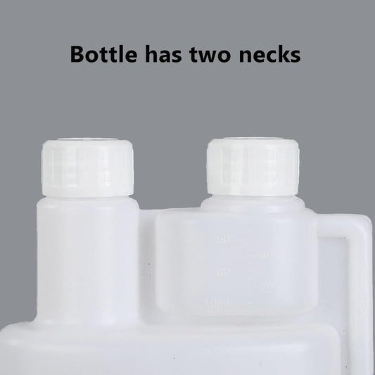 10-Pack 250ml Plastic Twin Chamber Bottles, Tamper Evident Cap
