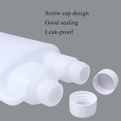 10-Pack 250ml Plastic Twin Chamber Bottles, Tamper Evident Cap