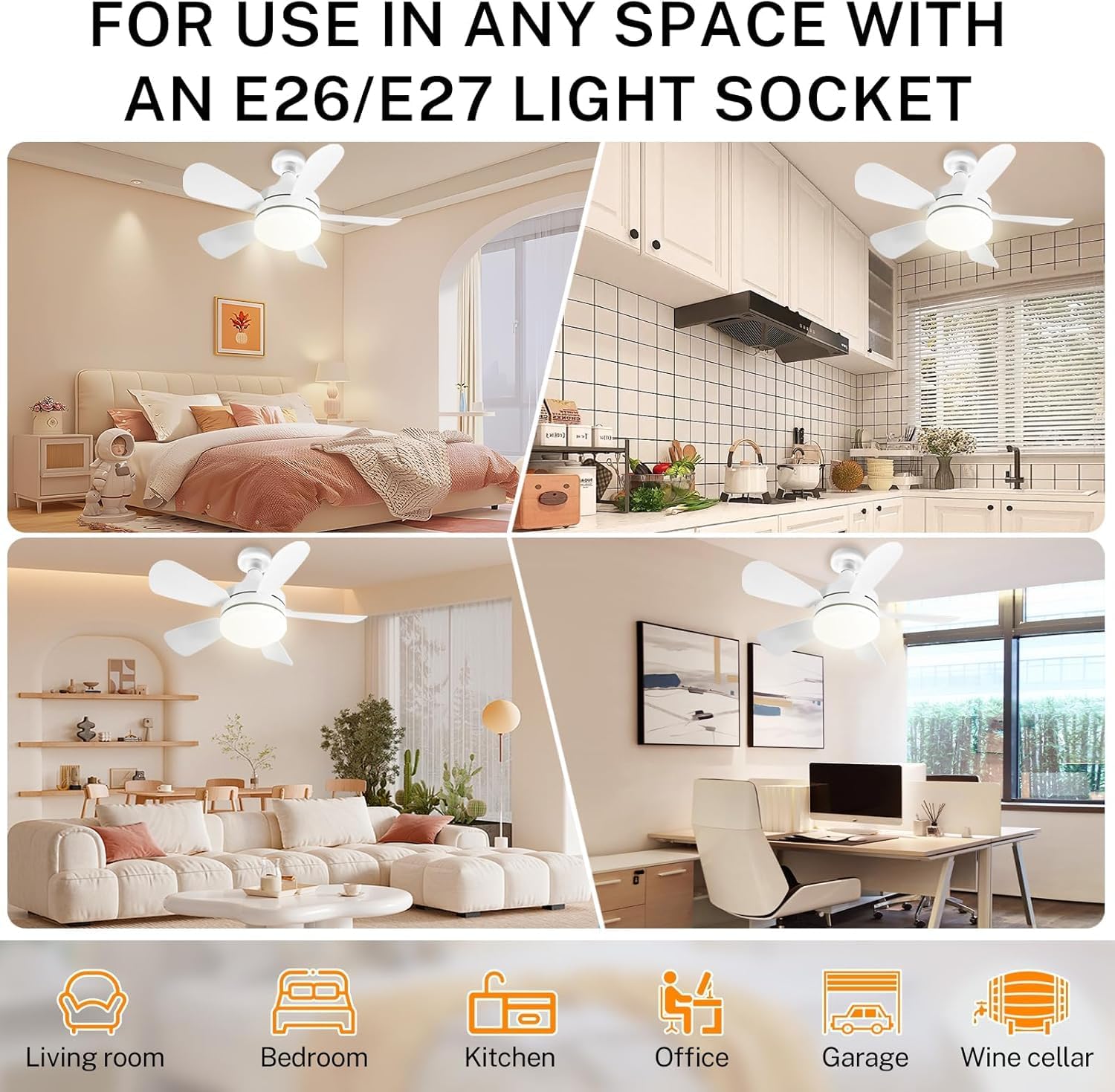 16.5 Inch Ceiling Fan with LED Light and Remote Control - SuperSaverAU - view 2