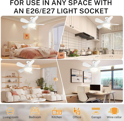 16.5 Inch Ceiling Fan with LED Light and Remote Control - SuperSaverAU - view 2