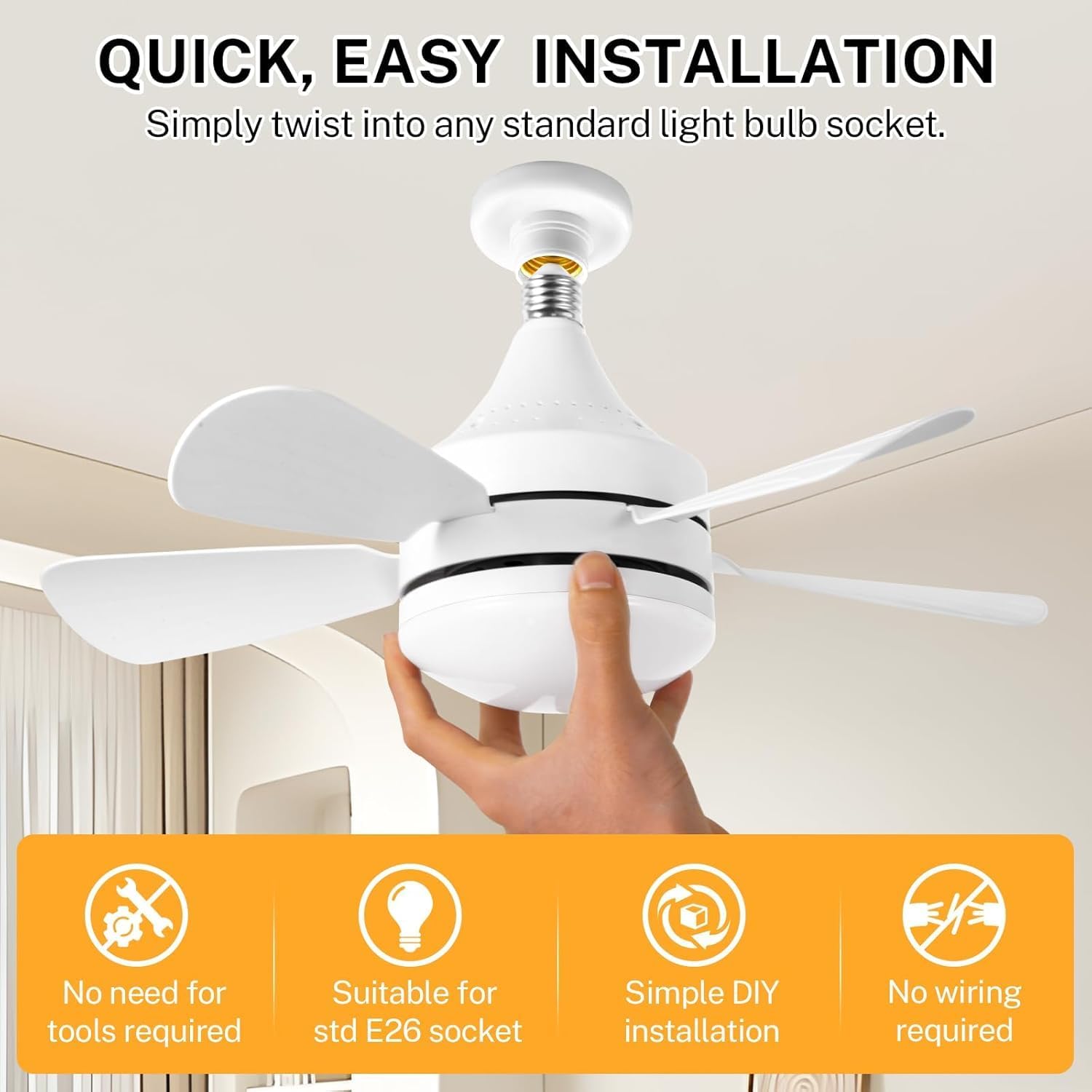 16.5 Inch Ceiling Fan with LED Light and Remote Control - SuperSaverAU - view 3