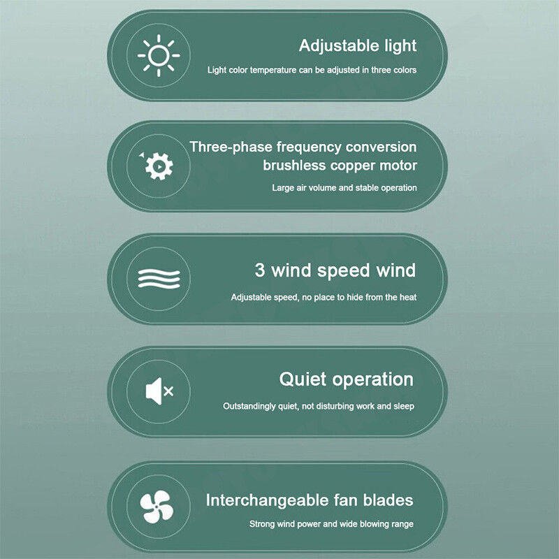 16.5 Inch Ceiling Fan with LED Light and Remote Control