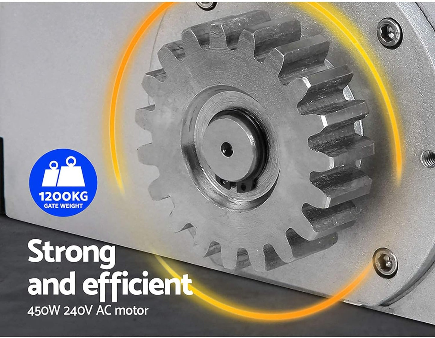 Electric Sliding Gate Opener 550W 0.74HP for 2m Gates w/ 6 Remotes & APP