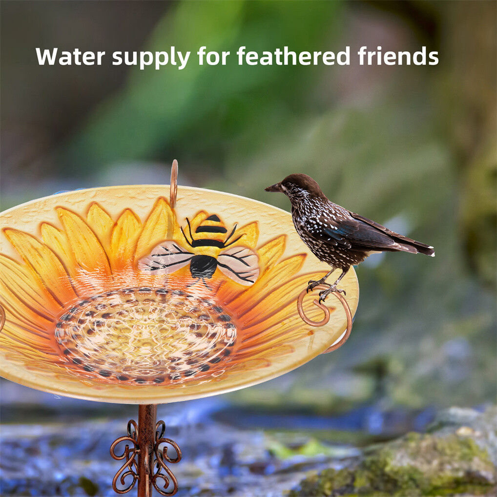 Solar Bird Bath Feeder Fountain, 20x15x25 cm, Attracts Hummingbirds, Durable Design - SuperSaverAU - view 9