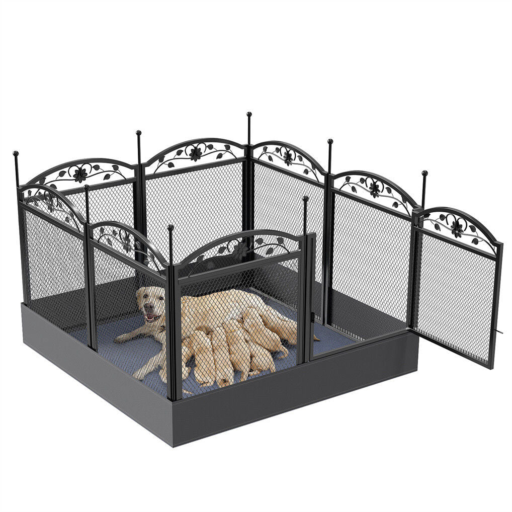 XL Metal Dog Playpen Indoor Fence 20x15x25 cm with Waterproof Pad, 2 kg - SuperSaverAU - view 1