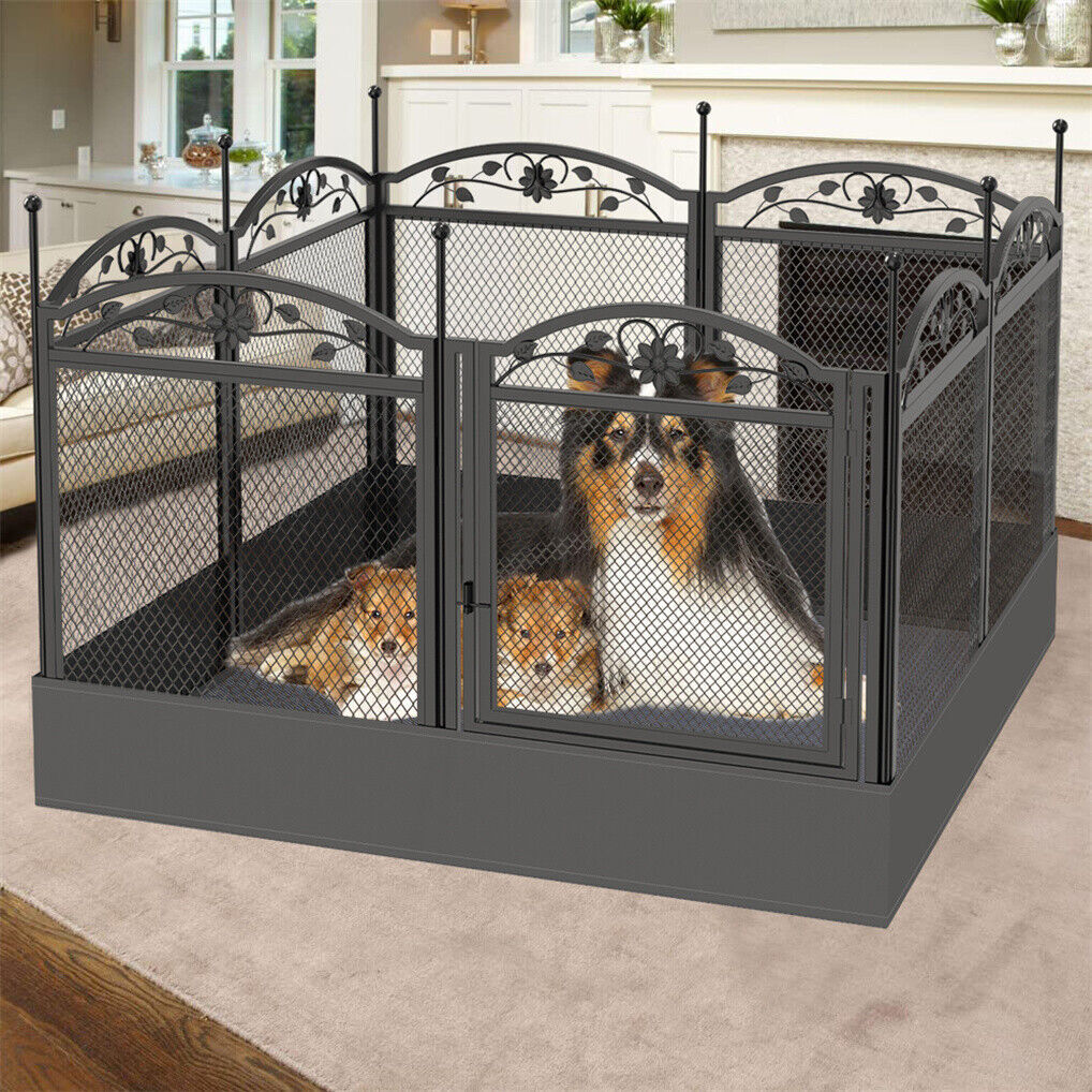 XL Metal Dog Playpen Indoor Fence 20x15x25 cm with Waterproof Pad, 2 kg - SuperSaverAU - view 3
