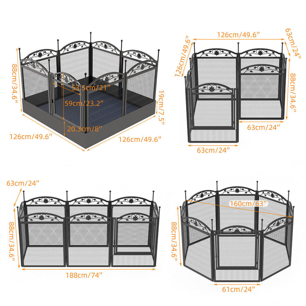 XL Metal Dog Playpen Indoor Fence 20x15x25 cm with Waterproof Pad, 2 kg - SuperSaverAU - view 7