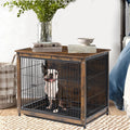 Small Wooden Dog Crate Indoor Kennel 63x51x59cm End Table, Dual-Purpose Design - SuperSaverAU - view 2