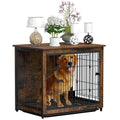 Medium Wooden Dog Crate Kennel 80.5x59x70cm Dual-Purpose End Table Nightstand - SuperSaverAU - view 1