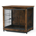 Medium Wooden Dog Crate Kennel 80.5x59x70cm Dual-Purpose End Table Nightstand - SuperSaverAU - view 2