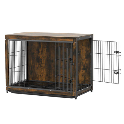 Large Wooden Dog Crate Kennel End Table Nightstand 100x59x74cm