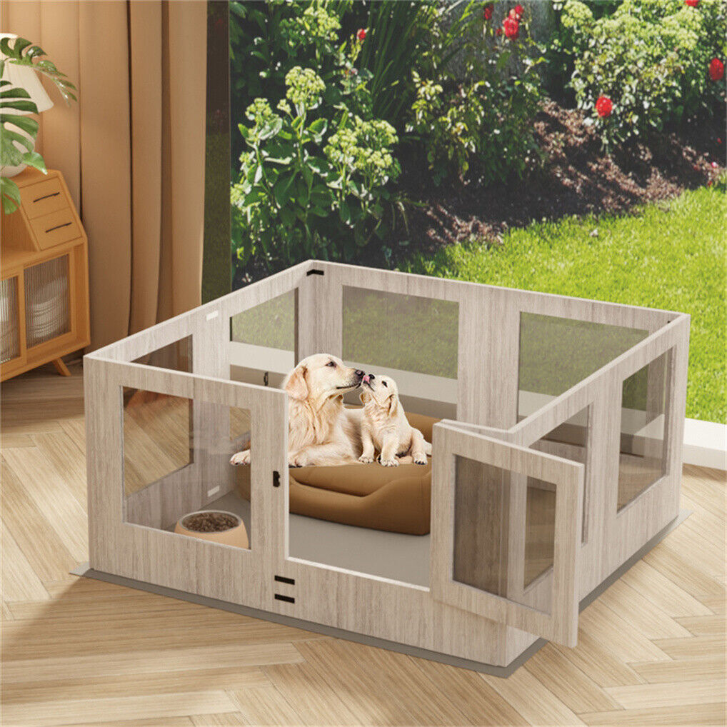 Large Dog Indoor Whelping Box, Tempered Glass & MDF, 20x15x25 cm, Safe & Stylish - SuperSaverAU - view 1
