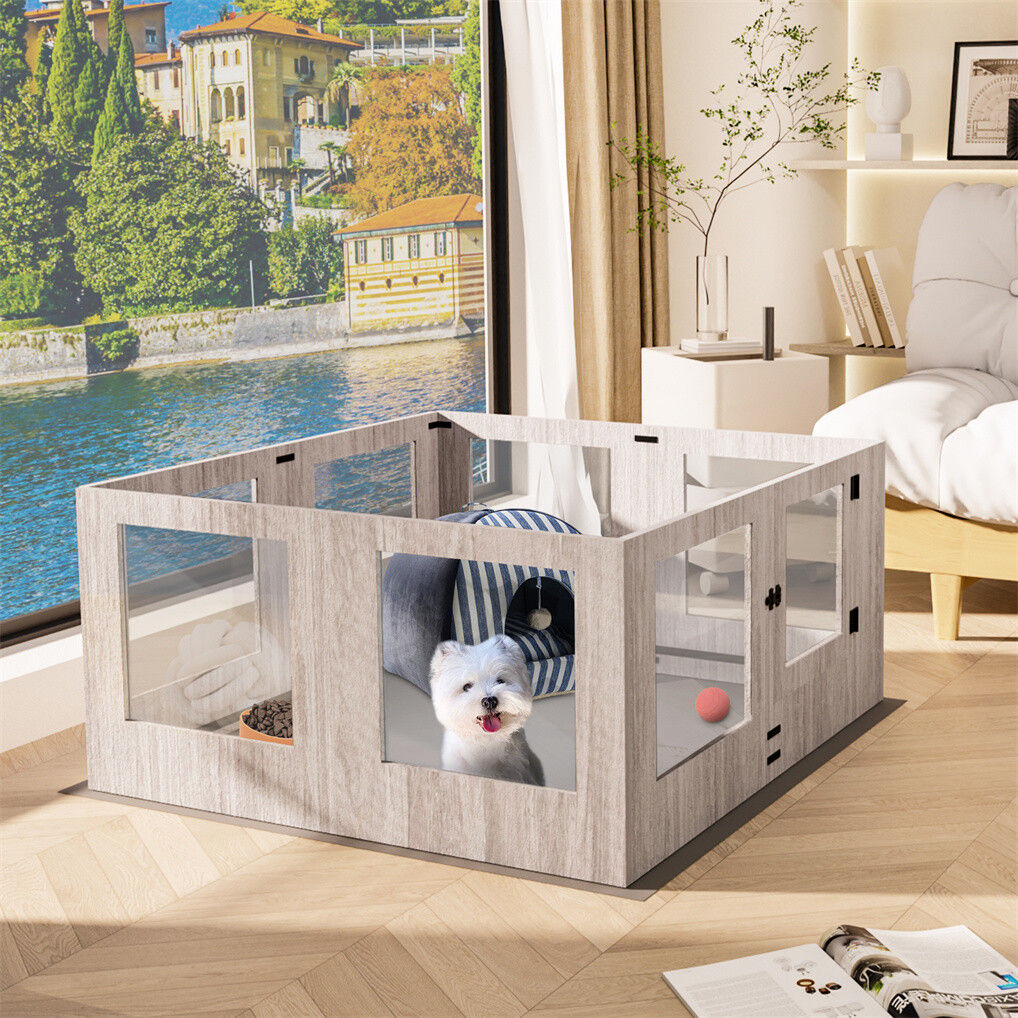 Large Dog Indoor Whelping Box, Tempered Glass & MDF, 20x15x25 cm, Safe & Stylish - SuperSaverAU - view 7