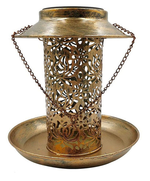 Premium Solar Hanging Bird Seed Feeder – with LED Light