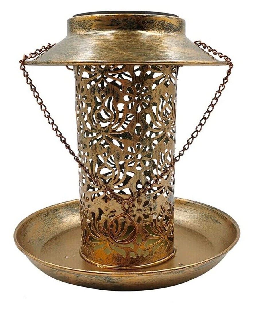 Premium Solar Hanging Bird Seed Feeder – with LED Light