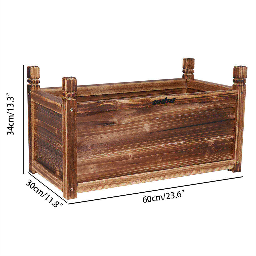 Medium Raised Garden Bed 60x30x33cm Wooden Planter Box - Durable Pine, Easy Assembly - SuperSaverAU - view 2