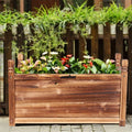 Eco-Friendly Large Raised Garden Bed Wooden Planter 90x30x33cm - Ergonomic Design - SuperSaverAU - view 3