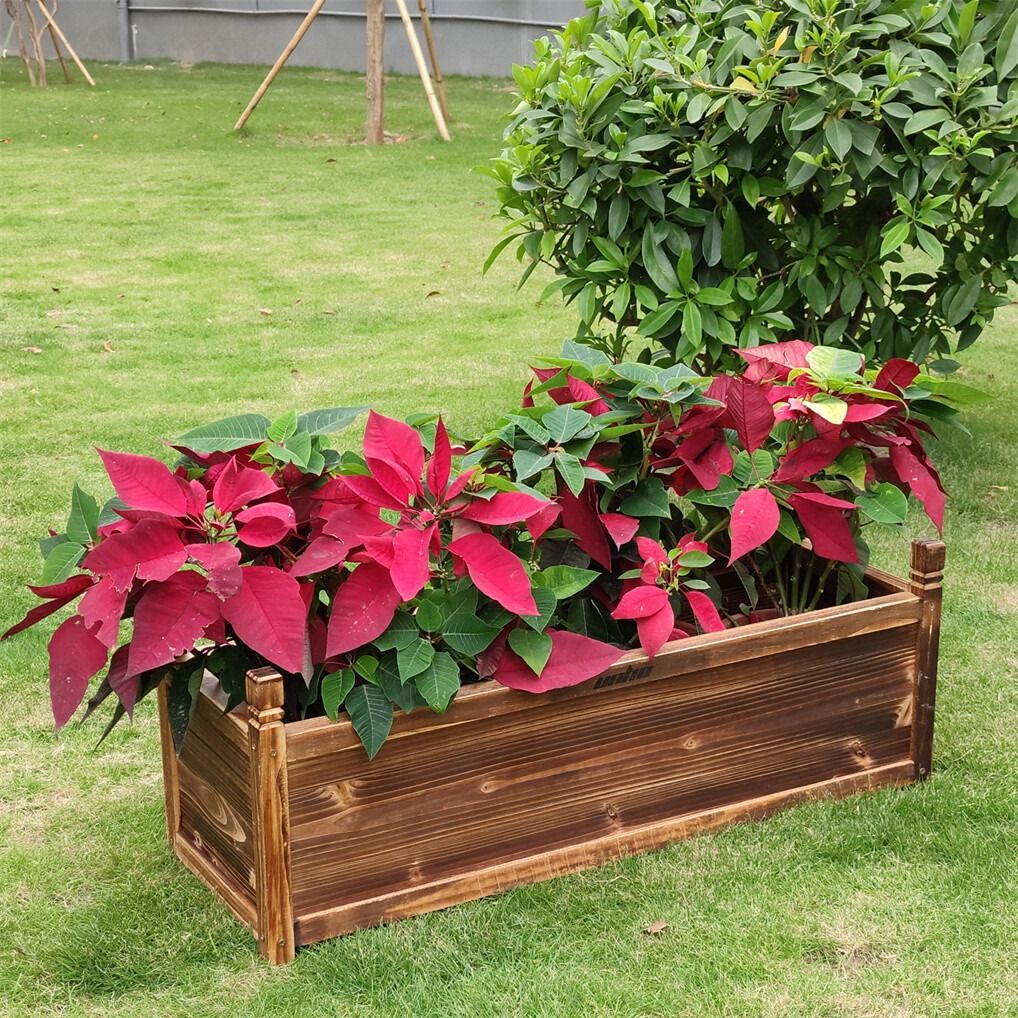 Eco-Friendly Large Raised Garden Bed Wooden Planter 90x30x33cm - Ergonomic Design - SuperSaverAU - view 5