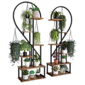 6 Tier Corner Plant Stand - Heart-Shaped Metal & MDF Ladder Shelf Rack, 20x15x25 cm - SuperSaverAU - view 1