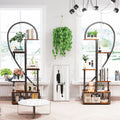 6 Tier Corner Plant Stand - Heart-Shaped Metal & MDF Ladder Shelf Rack, 20x15x25 cm - SuperSaverAU - view 2