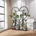 6 Tier Corner Plant Stand - Heart-Shaped Metal & MDF Ladder Shelf Rack, 20x15x25 cm - SuperSaverAU - view 5