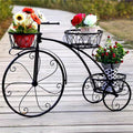 Iron Tricycle Plant Stand Pot Holder, 20x15x25 cm, Sturdy Iron, Elegant Design - SuperSaverAU - view 2