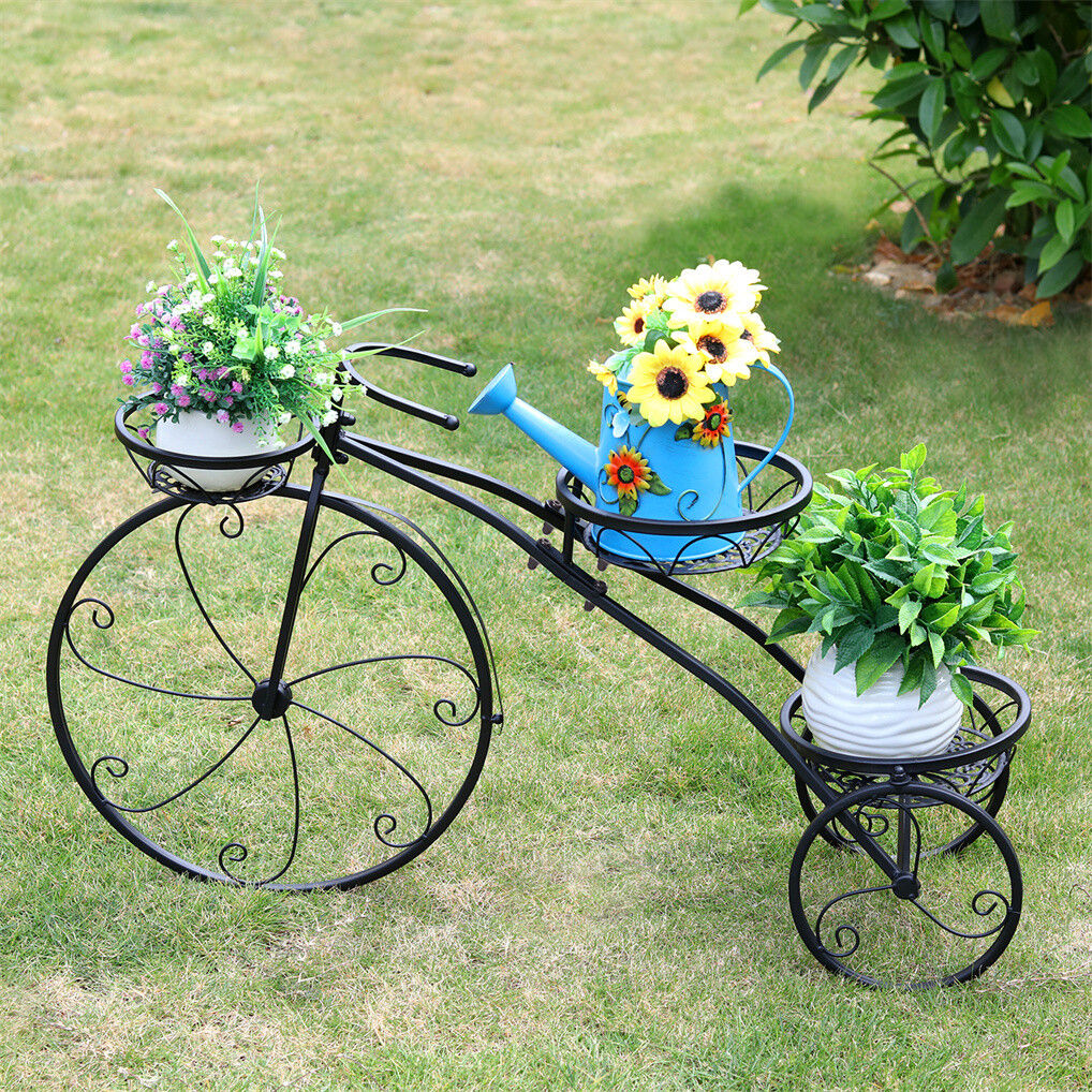Iron Tricycle Plant Stand Pot Holder, 20x15x25 cm, Sturdy Iron, Elegant Design - SuperSaverAU - view 4
