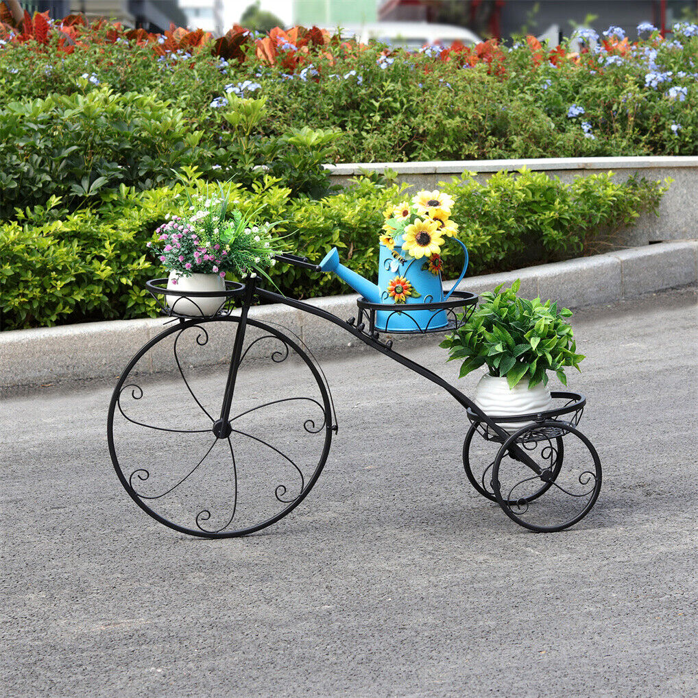 Iron Tricycle Plant Stand Pot Holder, 20x15x25 cm, Sturdy Iron, Elegant Design - SuperSaverAU - view 7