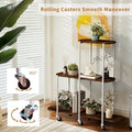 Plant Stand with Wheels, 3-Tier Indoor Outdoor Flower Rack, 20x15x25 cm - SuperSaverAU - view 4