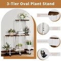Plant Stand with Wheels, 3-Tier Indoor Outdoor Flower Rack, 20x15x25 cm - SuperSaverAU - view 5