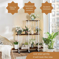 Plant Stand with Wheels, 3-Tier Indoor Outdoor Flower Rack, 20x15x25 cm - SuperSaverAU - view 6