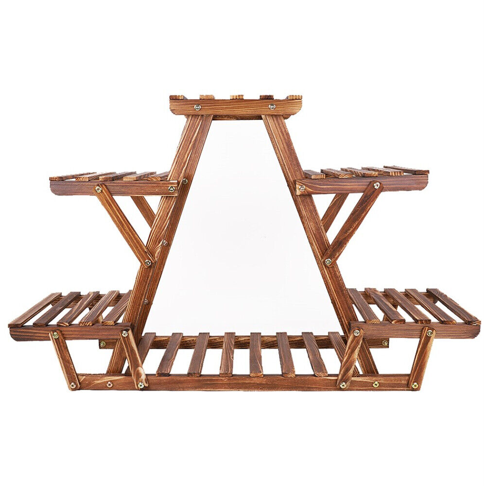 Wooden 6 Tier A-Frame Plant Stand 20x15x25 cm - Sturdy Pine Display Organizer - SuperSaverAU - view 7