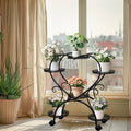 Rolling Metal Plant Stand 20x15x25 cm, 6 Pots, Effortless Mobility, Elegant Design - SuperSaverAU - view 3