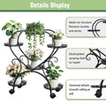 Rolling Metal Plant Stand 20x15x25 cm, 6 Pots, Effortless Mobility, Elegant Design - SuperSaverAU - view 6