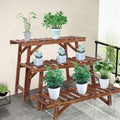 Pine Wood 3pcs Plant Stand Ladder, 20x15x25 cm, Versatile & Space-Saving Design - SuperSaverAU - view 1