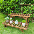 Pine Wood 3pcs Plant Stand Ladder, 20x15x25 cm, Versatile & Space-Saving Design - SuperSaverAU - view 5