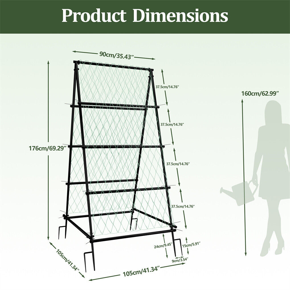 XL Heavy Duty Garden Trellis for Climbing Plants 20x15x25 cm, Weather-Resistant