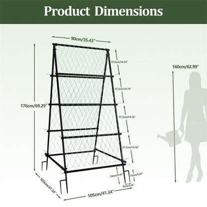 XL Heavy Duty Garden Trellis for Climbing Plants 20x15x25 cm, Weather-Resistant