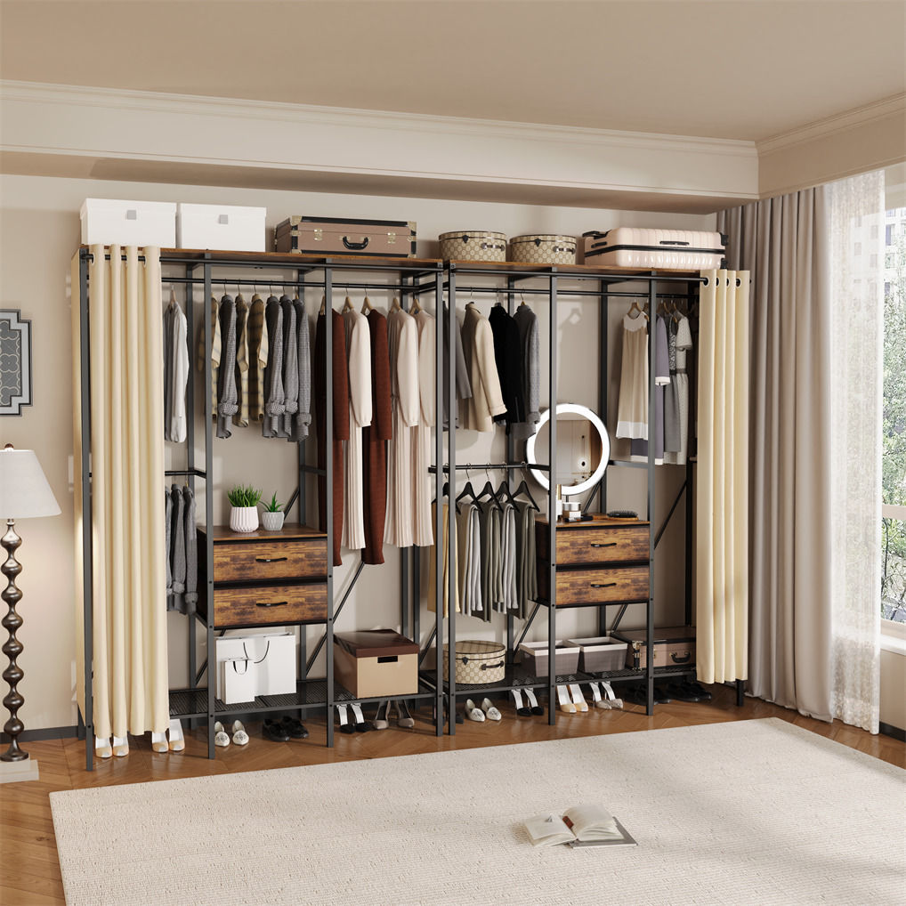 XXL Heavy Duty Wardrobe Closet - Dust-proof, Shelves & Drawers, 20x15x25 cm - SuperSaverAU - view 2
