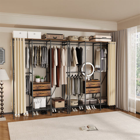 XXL Heavy Duty Wardrobe Closet - Dust-proof, Shelves & Drawers, 20x15x25 cm - SuperSaverAU - view 2