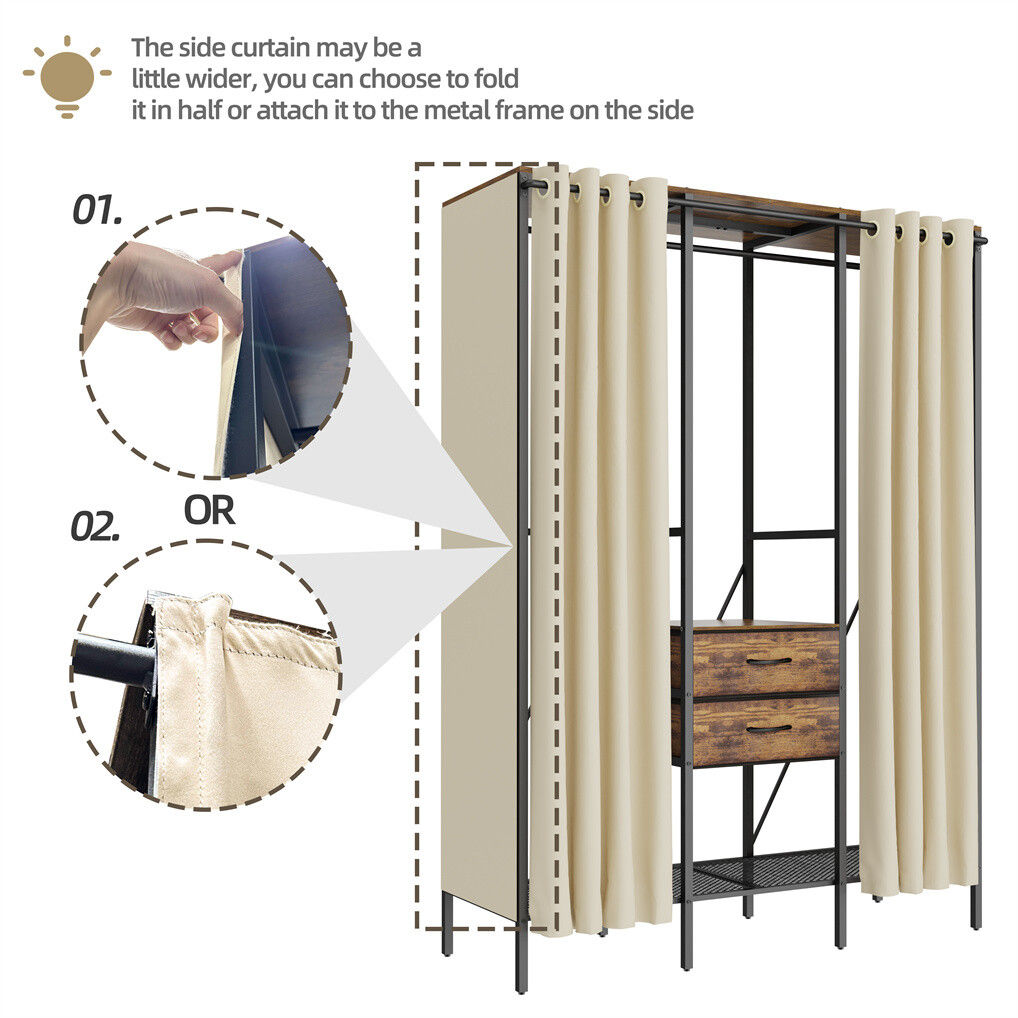 XXL Heavy Duty Wardrobe Closet - Dust-proof, Shelves & Drawers, 20x15x25 cm - SuperSaverAU - view 5